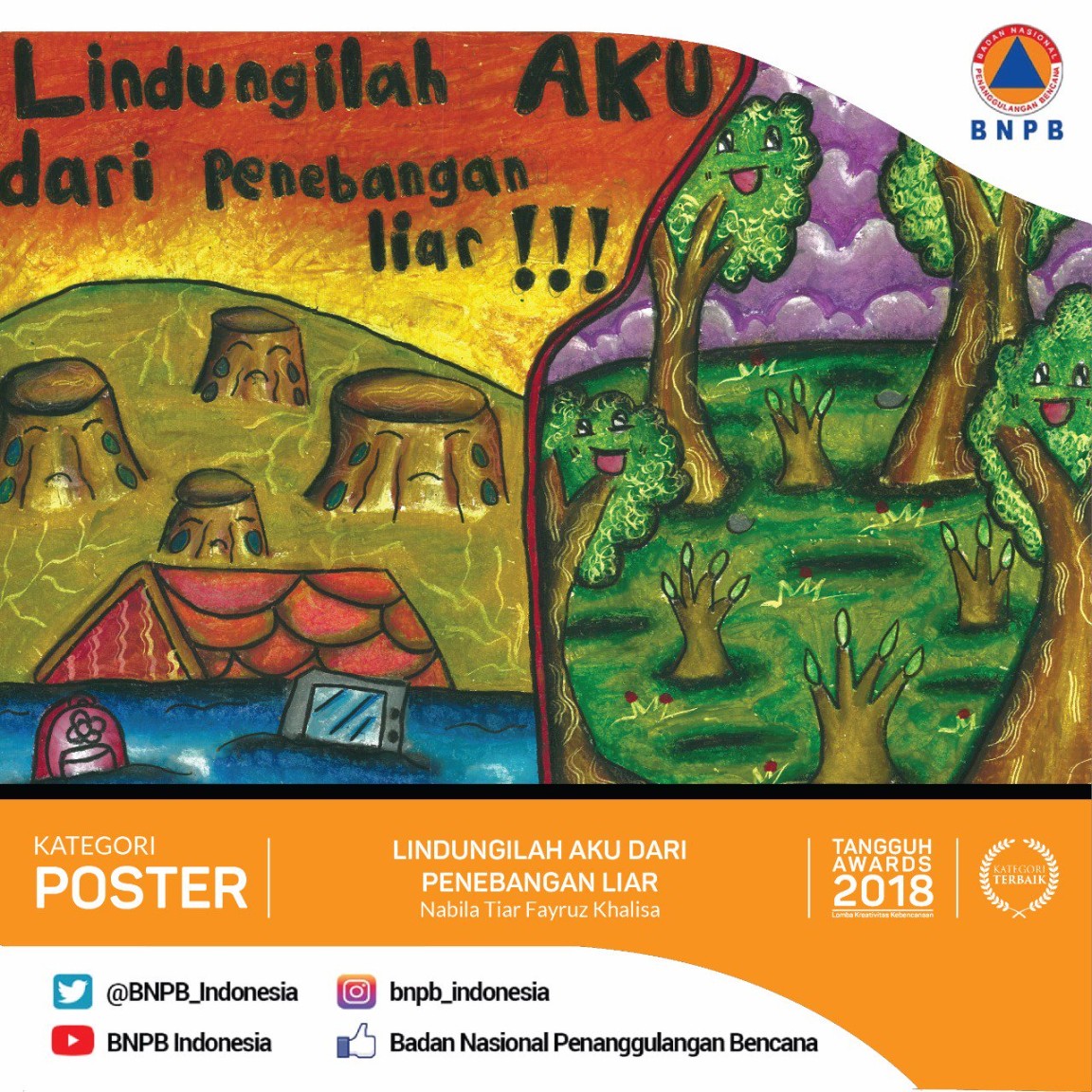 poster tentang penebangan hutan secara liar