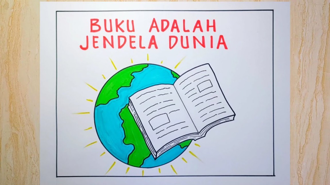 poster tentang pendidikan yang mudah digambar