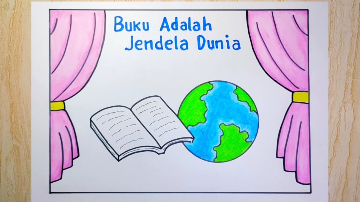 poster tentang pendidikan yang mudah digambar