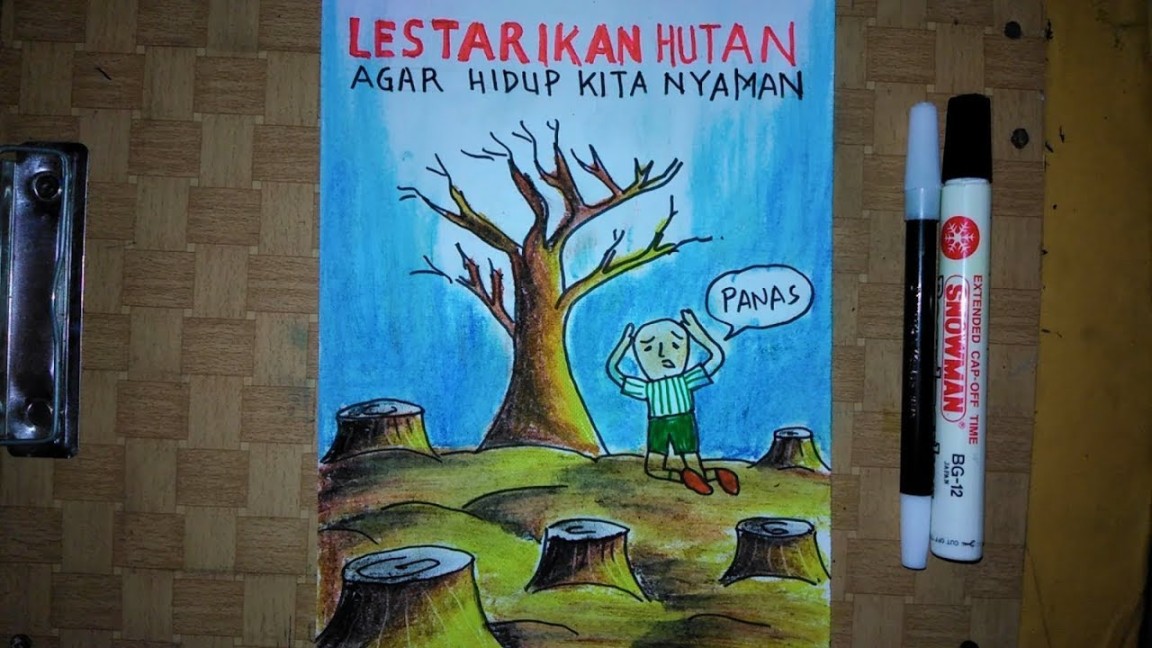 poster tentang pelestarian tumbuhan agar tidak punah