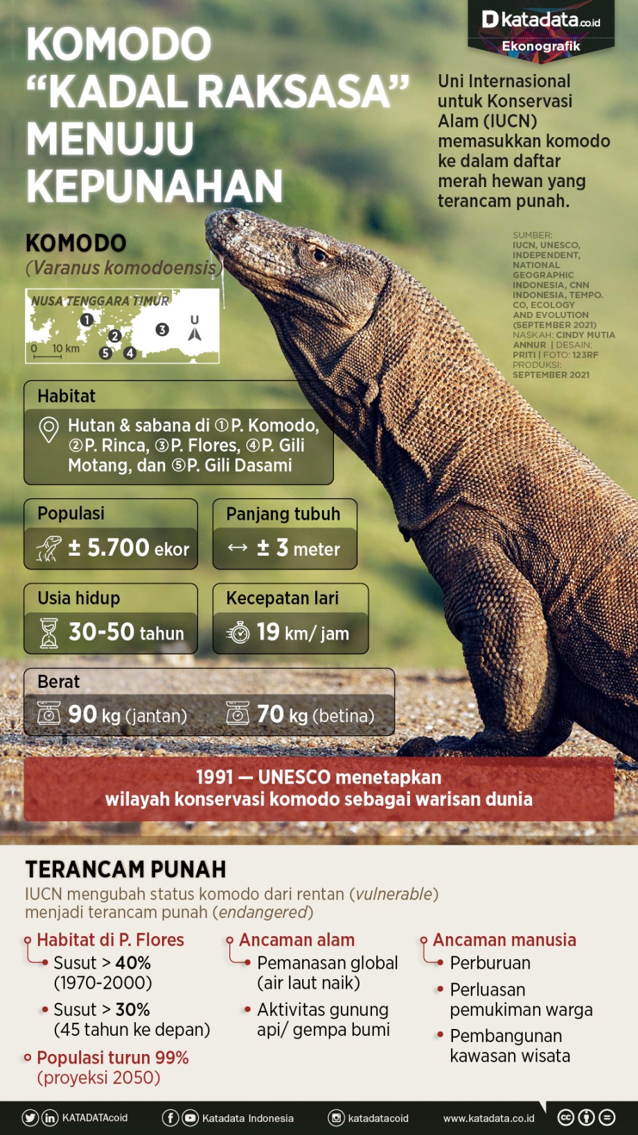 poster tentang pelestarian komodo