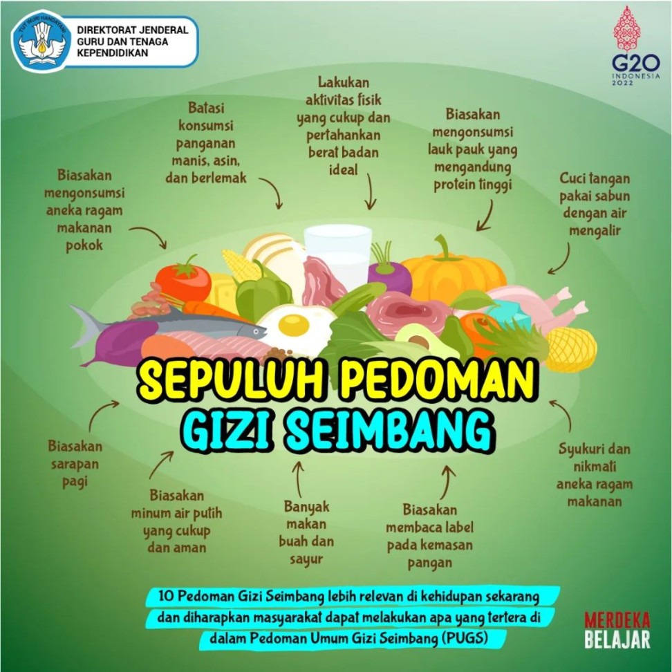 poster tentang pedoman gizi seimbang