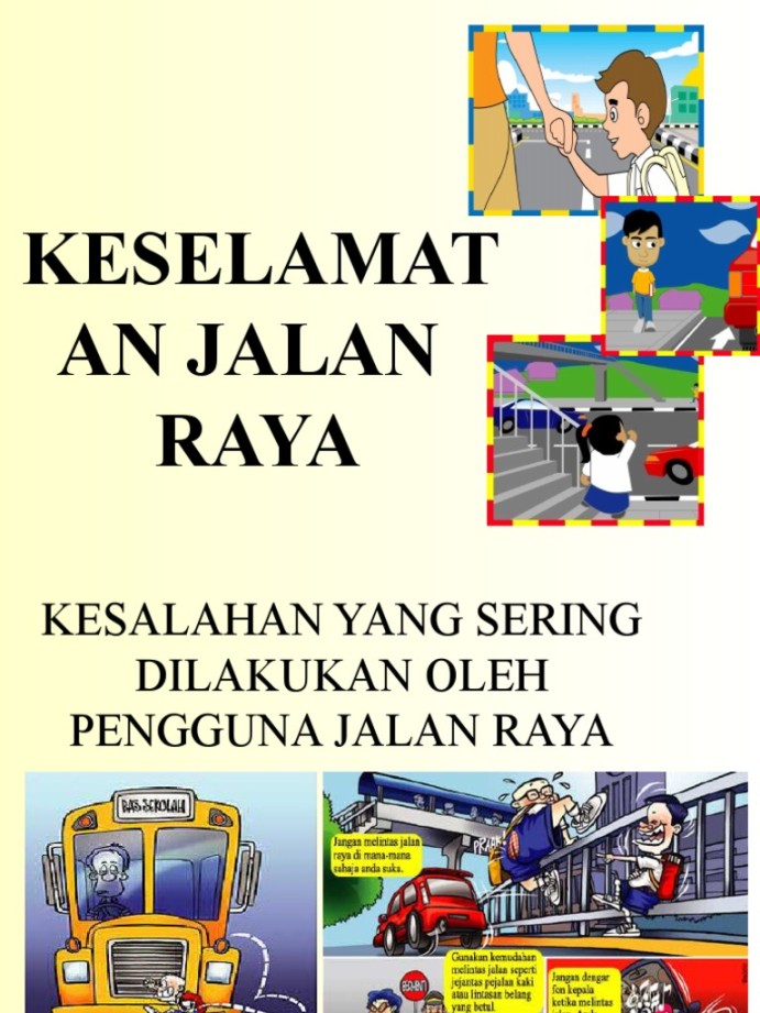 poster tentang keselamatan di jalan raya