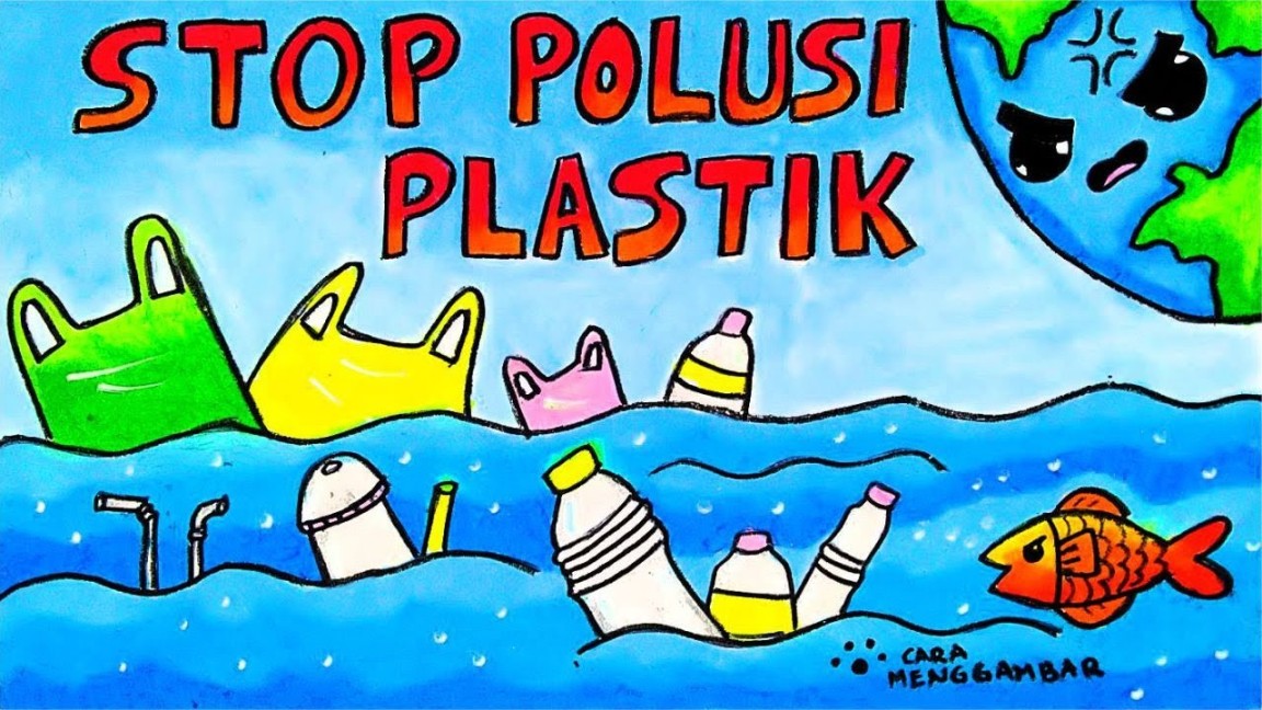 poster tentang stop sampah plastik