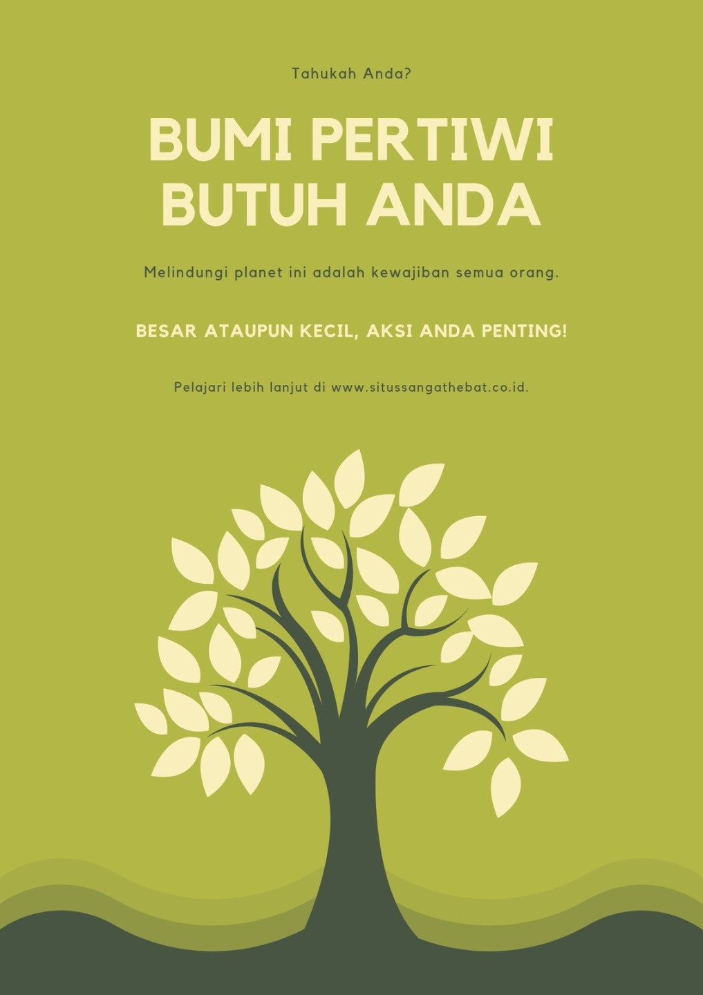 poster tentang selamatkan pohon