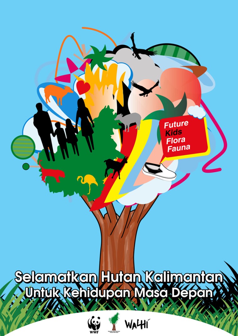 poster tentang selamatkan hutan
