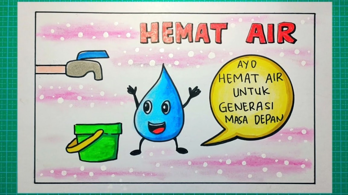 poster tentang air kartun
