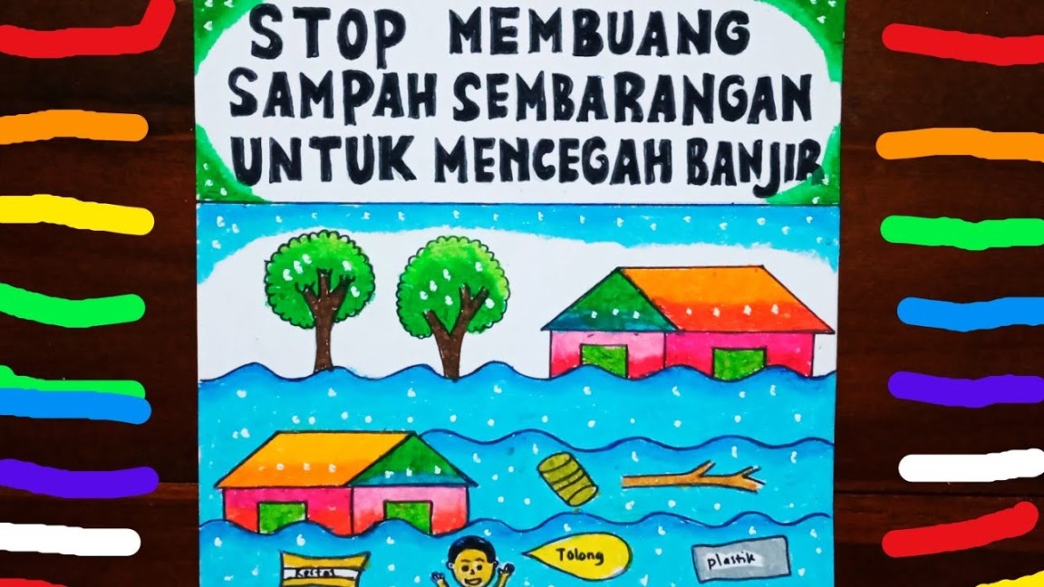 poster tentang upaya pencegahan bencana alam sederhana