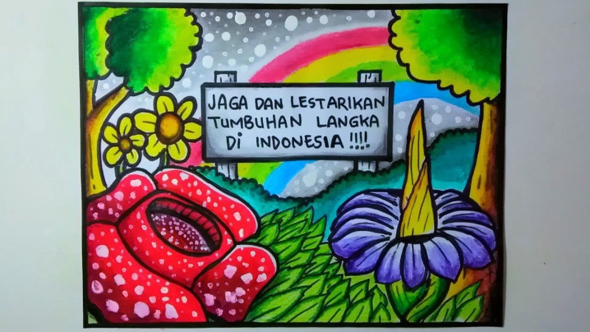poster tentang tumbuhan langka di indonesia