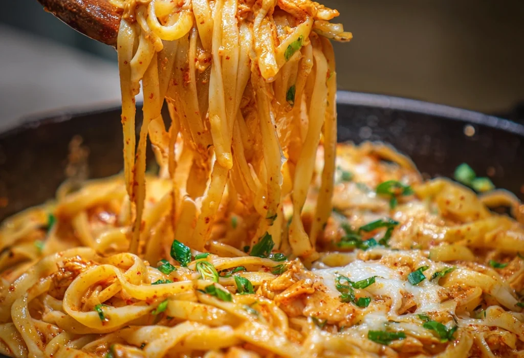 How to Make Cheesy Kimchi Linguine with Gochujang Butter in 7 Simple Steps