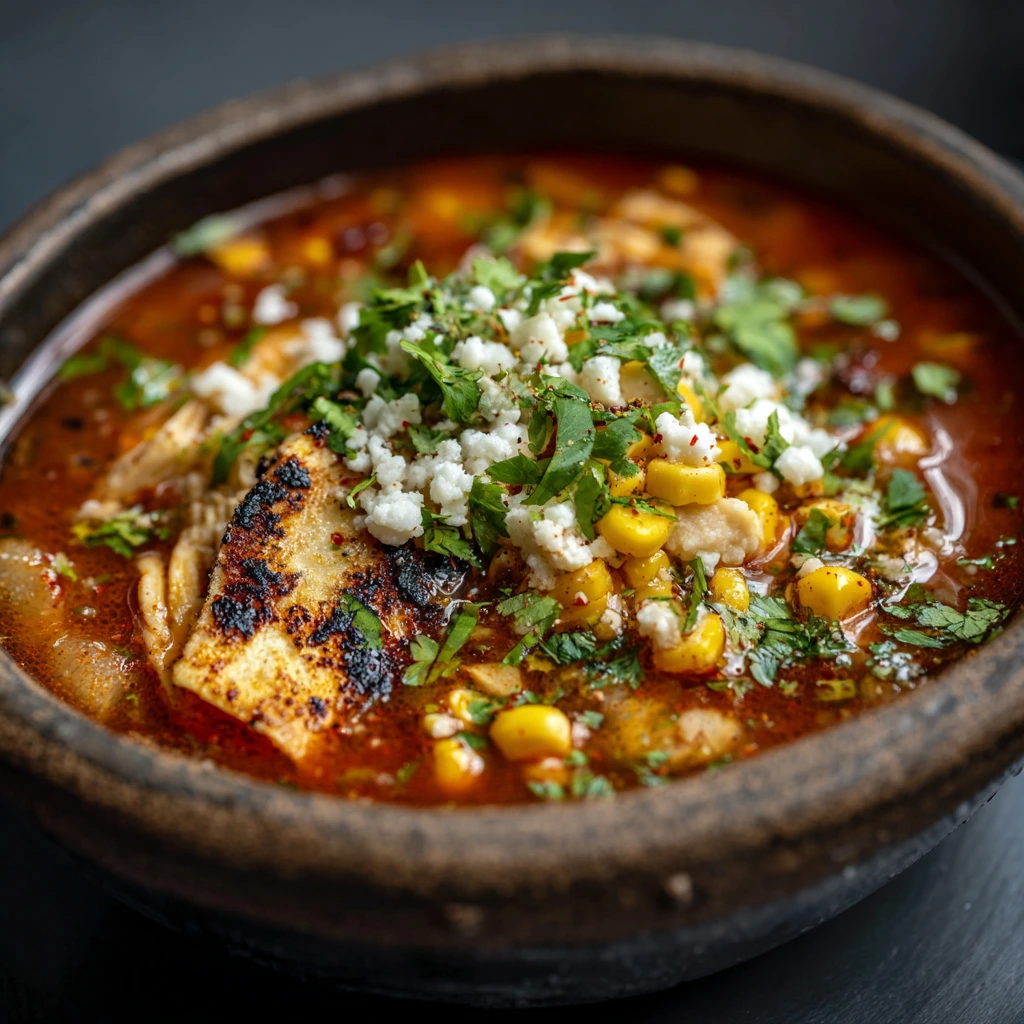 "How to Make the Ultimate Chicken Tortilla Soup with Charred Corn and Cotija"