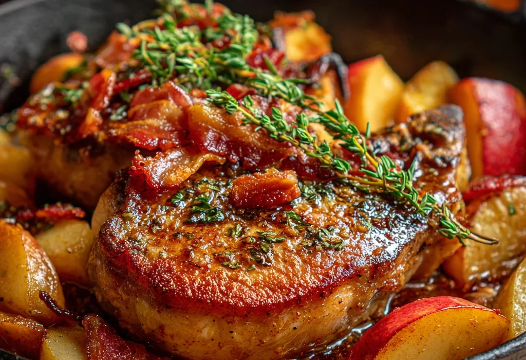 How to Make One-Pan Pork Chops with Apples and Bacon: A 5-Step Guide