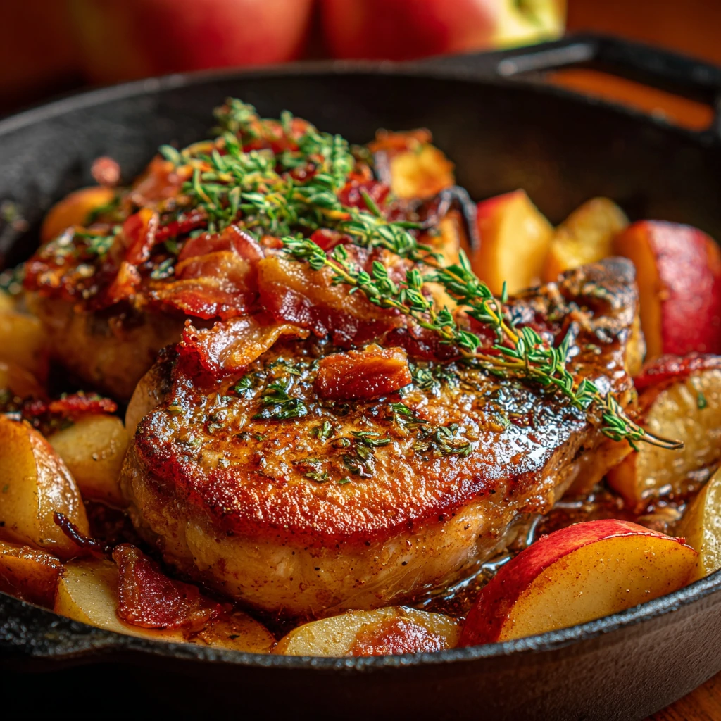 How to Make One-Pan Pork Chops with Apples and Bacon: A 5-Step Guide