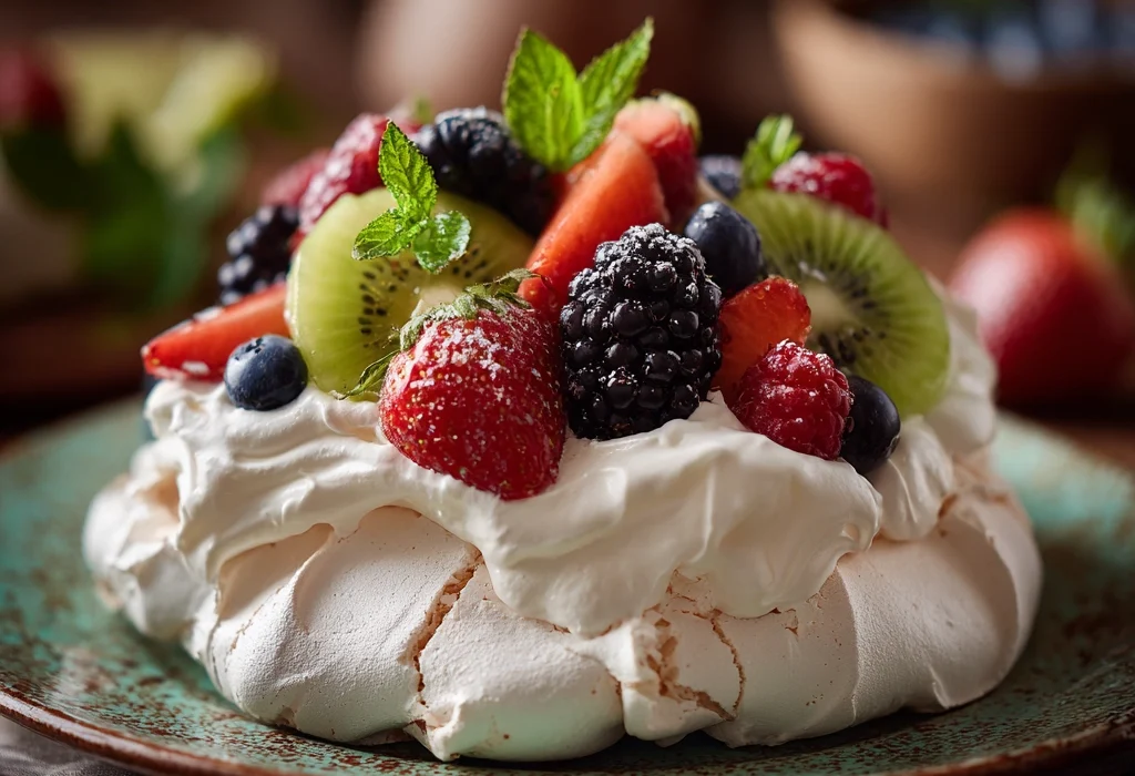 How to Make a 7-Layer Pavlova with Meringue, Whipped Cream, and Fresh Fruit