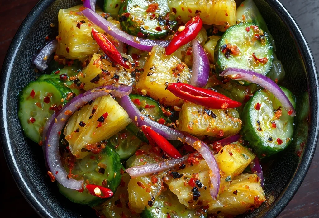 How to Make the Best Sweet & Spicy Pineapple Cucumber Salad in 8 Steps