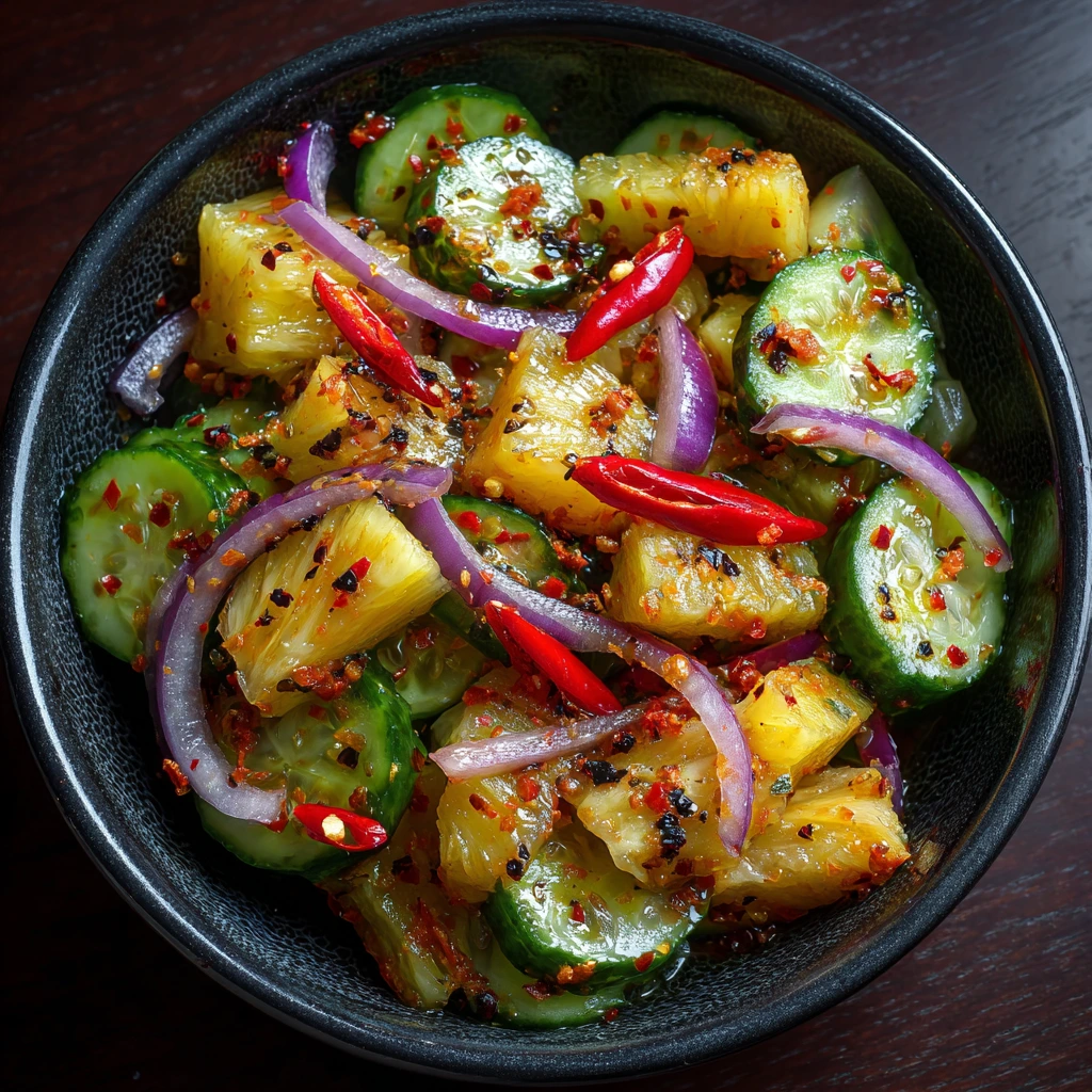 How to Make the Best Sweet & Spicy Pineapple Cucumber Salad in 8 Steps