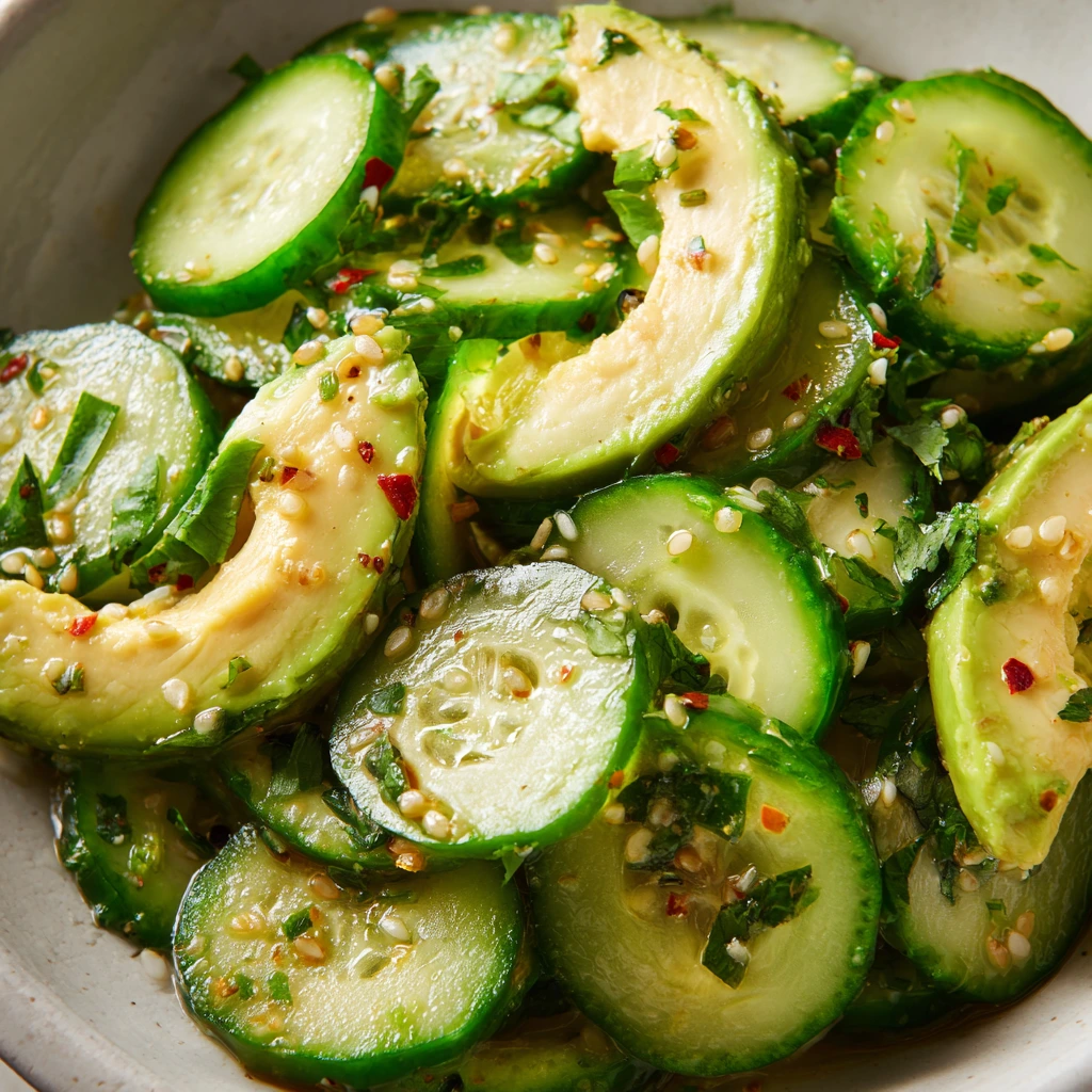 5-Minute Cucumber Avocado Salad: Refreshing & Easy Recipe!